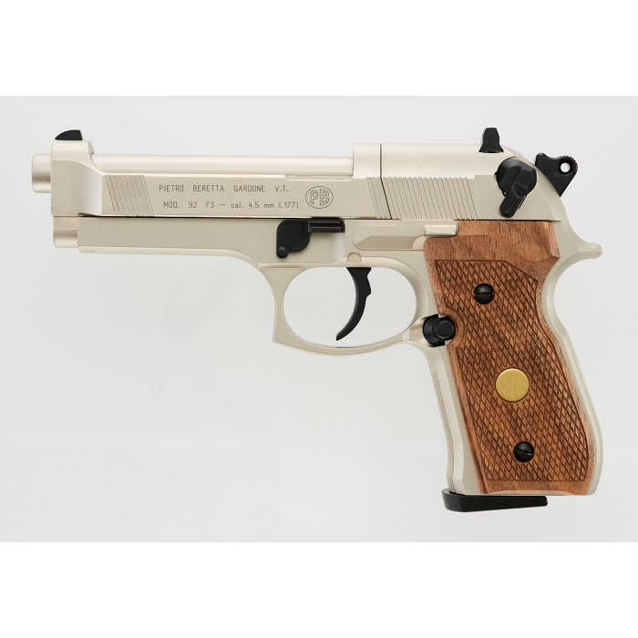 BERETTA M 92 FS NICKEL/WOOD 2253002 - TopGun-Airguns